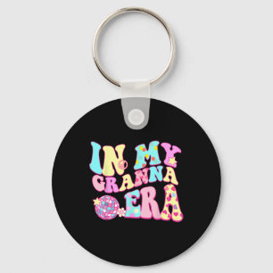 In My Granna Era Sarcastic Groovy Retro Disco Moth Keychain
