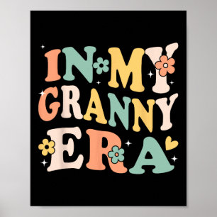 In My Granny Era Funny Sarcastic Groovy Retro Moth Poster