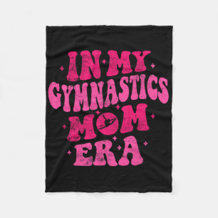 In My Gymnastics Mom Era Funny Gymnastics Mom Moth Fleece Blanket
