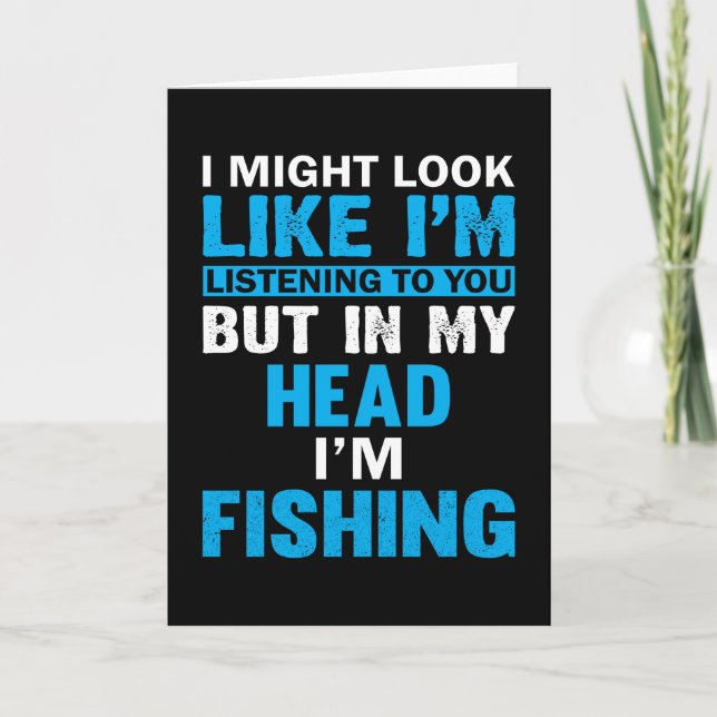 In My Head i'm Fishing Card (Front)