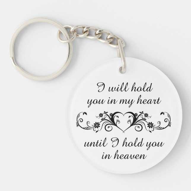 In My Heart Dog Remembrance Personalized Keychain (Front)