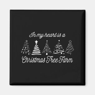 In My Heart Is A Christmas Tree Farm, Funny Christ Magnet