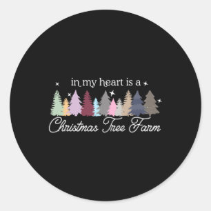 In My Heart Is A Christmas Tree Farm Taylor 13 Chr Classic Round Sticker