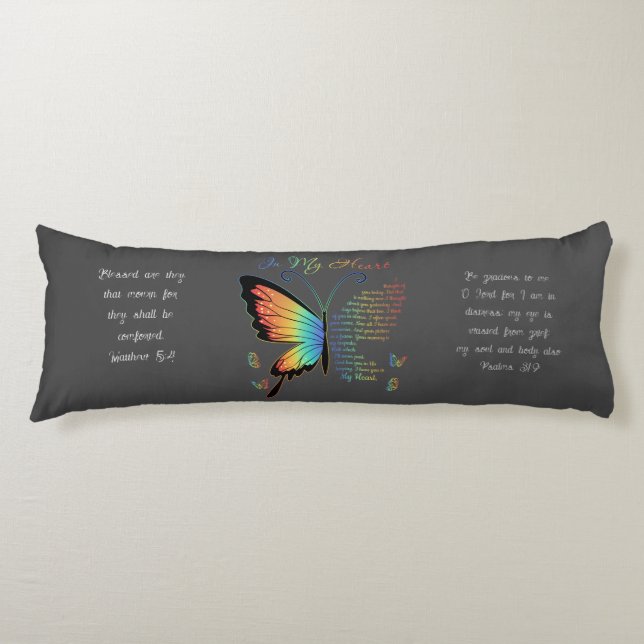 "In my heart" Remembrance body pillow. Body Pillow (Front)