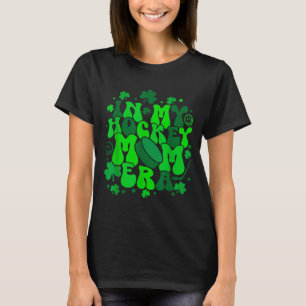 In My Hockey Mom Era St Patrick's Day Irish Shamro T-Shirt