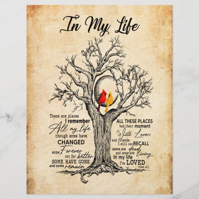 In My Life |I Remember All My Life All These Place Letterhead (Front)