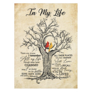 In My Life There Are Places I Remember Vintage Tablecloth