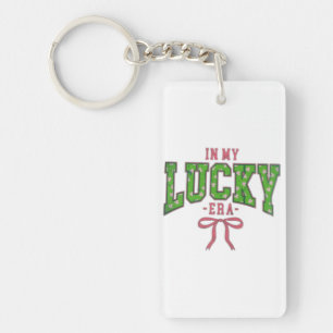 In My Lucky Era – Clover Bow Design Keychain