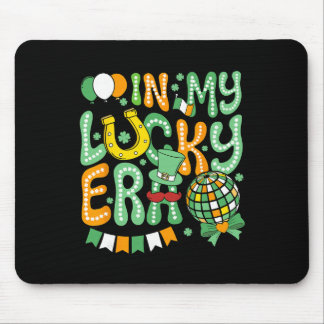 In My Lucky Era Groovy Retro Disco St Patricks Day Mouse Pad