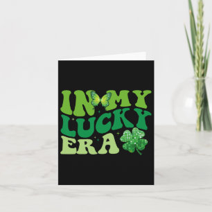 In My Lucky Era St Patricks Day Retro Groovy Disco Card