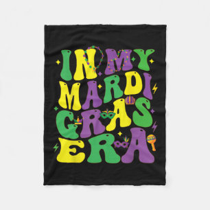 In My Mardi Gras Era Carnival Women Men Kids Mardi Fleece Blanket