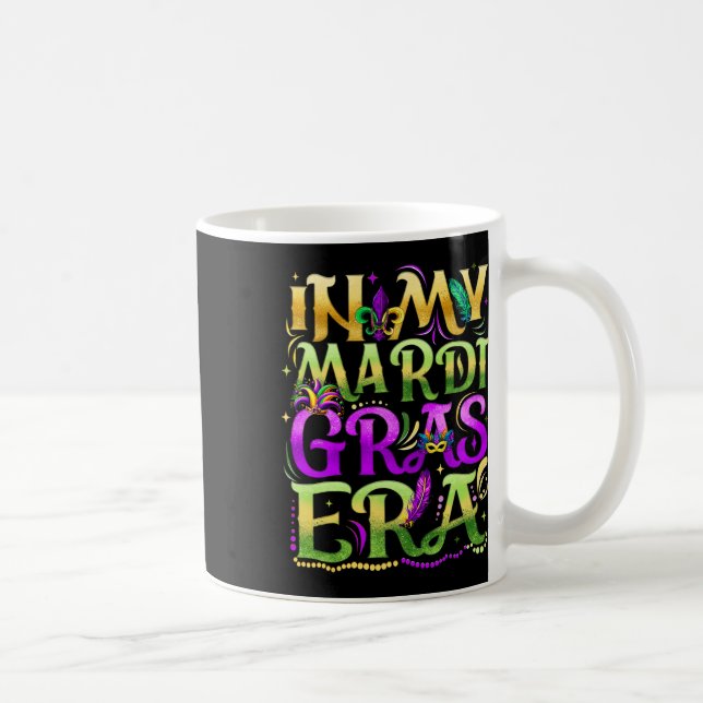 In My Mardi Gras Era Festival Carnival Holiday Fle Coffee Mug (Right)