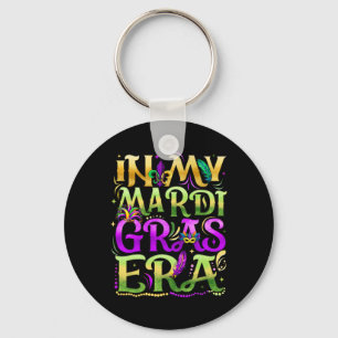 In My Mardi Gras Era Festival Carnival Holiday Fle Keychain