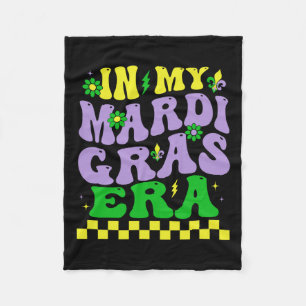 In My Mardi Gras Era Festival Retro Carnival Holid Fleece Blanket