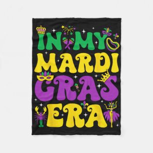 In My Mardi Gras Era Festival Retro Carnival Holid Fleece Blanket