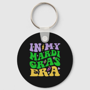In My Mardi Gras Era Festival Retro Carnival Holid Keychain
