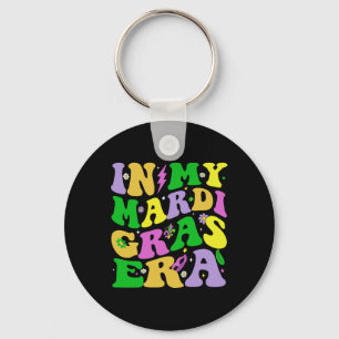 In My Mardi Gras Era Festival Retro Carnival Holid Keychain