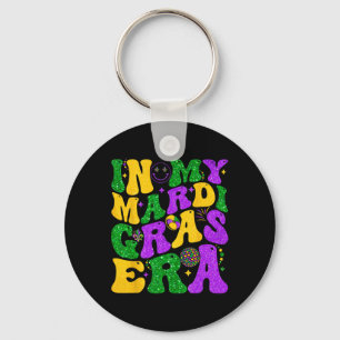 In My Mardi Gras Era Festival Retro Shirt Carnival Keychain