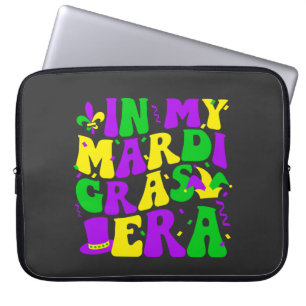 In My Mardi Gras Era Funny Festival Retro Carnival Laptop Sleeve