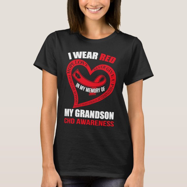 In my memory of my grandson CHD AWARENESS T-Shirt (Front)