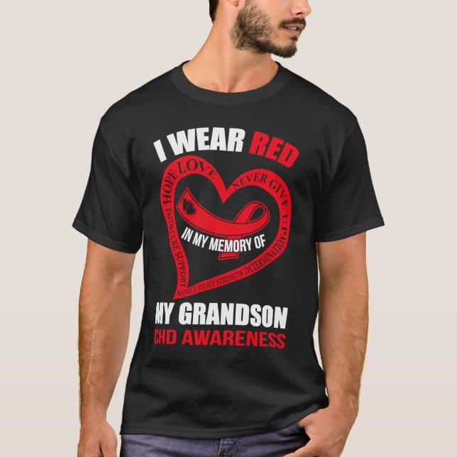 In my memory of my grandson CHD AWARENESS T-Shirt (Front)