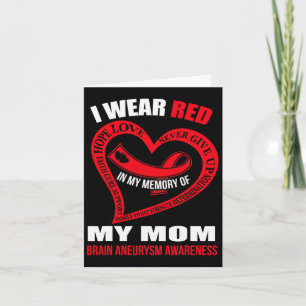 In My Memory Of My Mom Brain Aneurysm Awareness Card
