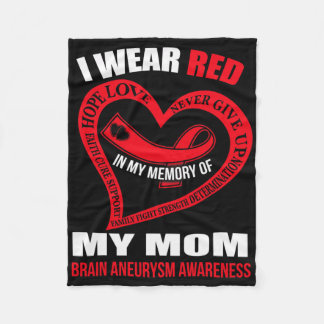 In My Memory Of My Mom Brain Aneurysm Awareness Fleece Blanket
