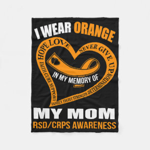 In My Memory Of My Mom Rsdcrps Awareness Fleece Blanket
