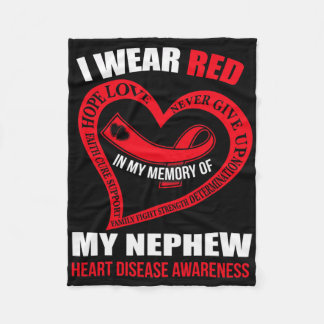 In My Memory Of My Nephew Heart Disease Awareness  Fleece Blanket