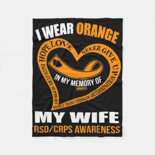 In My Memory Of My Wife Rsdcrps Awareness Fleece Blanket