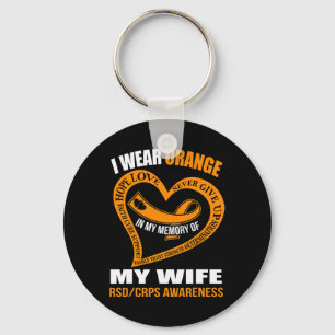 In My Memory Of My Wife Rsdcrps Awareness Keychain