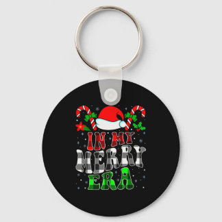 In My Merry Era Family Matching Cute Groovy Merry  Keychain