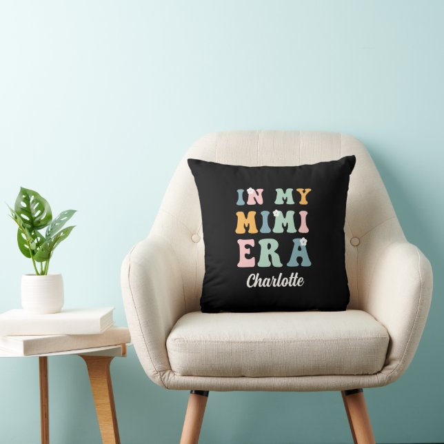 In my mimi era grandma gigi Mothers Day Gift Throw Pillow (Chair)