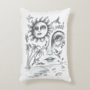 In My Mind's Eye Pen and Ink Decorative Pillow