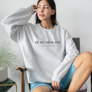 In My Mom Era Custom Year Minimal Mom Crewneck Sweatshirt