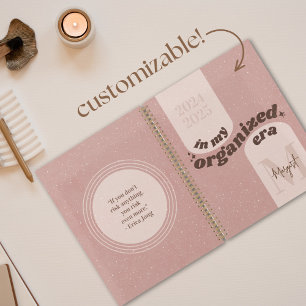 In My Organized Era Custom Funny Planner Boho Pink