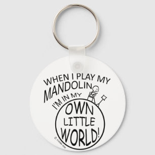 In My Own Little World Mandolin Keychain