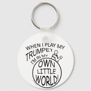 In My Own Little World Trumpet Keychain