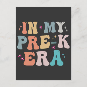 In my Pre-k Era Funny Groovy Back to School Gift  Postcard