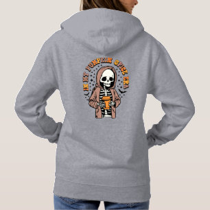 In My Pumpkin Spice Era    Skeleton   Front & Back Hoodie
