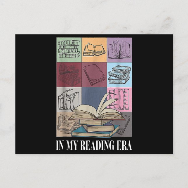 In My Reading Era Bookish Book Lover Holiday Postcard (Front)