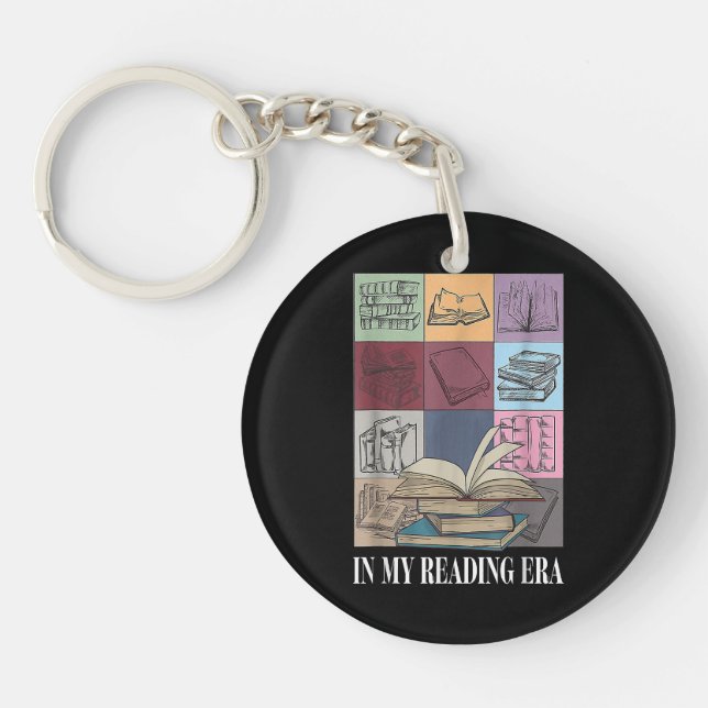 In My Reading Era Bookish Book Lover Keychain (Front)