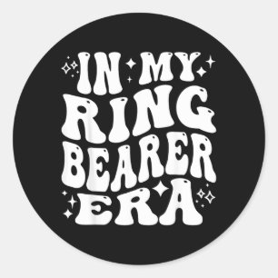 In My Ring Bearer Era Funny Ring Security Wedding Classic Round Sticker