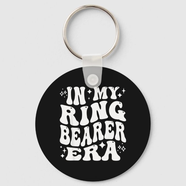 in My Ring Bearer Era Funny Ring Security Wedding Keychain (Front)