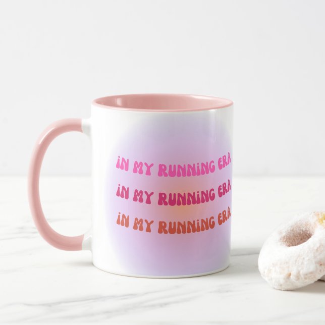 In My Running Era, Funny Running Gift for Runners  Mug (With Donut)