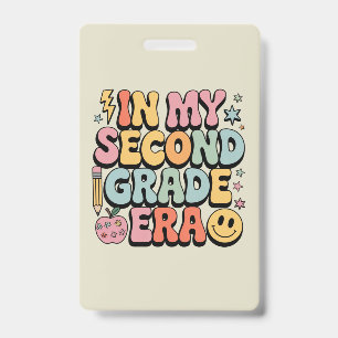 In My Second Grade Era 2nd Grade Teacher Back  Badge
