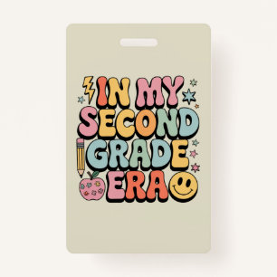 In My Second Grade Era 2nd Grade Teacher Back  Badge