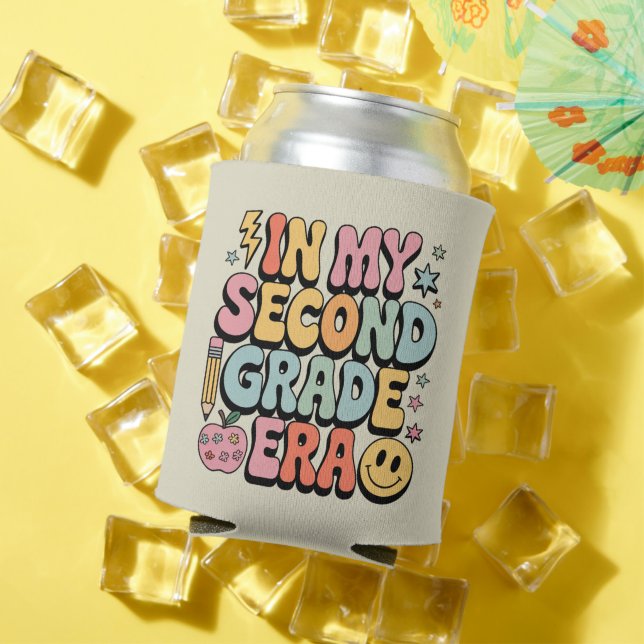 In My Second Grade Era 2nd Grade Teacher Back  Can Cooler (In Situ Summer)