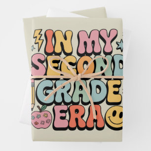 In My Second Grade Era 2nd Grade Teacher Back  Wrapping Paper Sheet
