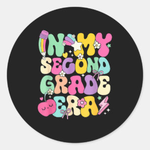 In My Second Grade Era Teachers Women Back To Scho Classic Round Sticker